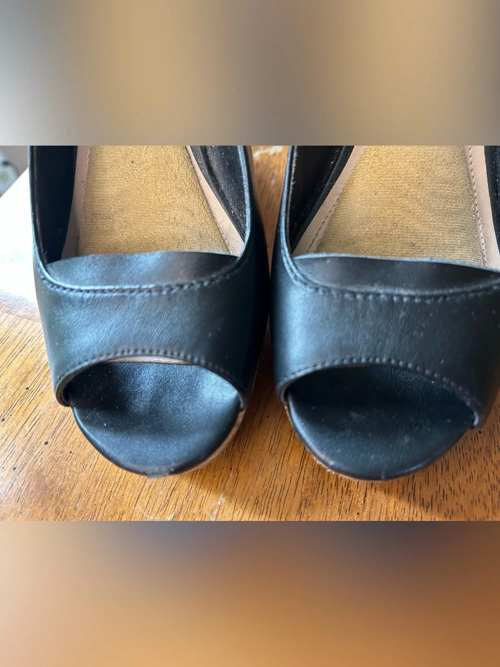 Charles by Charles David Black Wedge Platform Sz 7